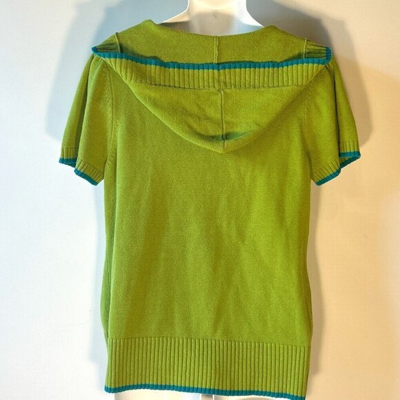 Cato SZ18/20 Green Argyle Short Sleeve Sweater 80's Academia Preppy Golf Classic - Picture 5 of 10